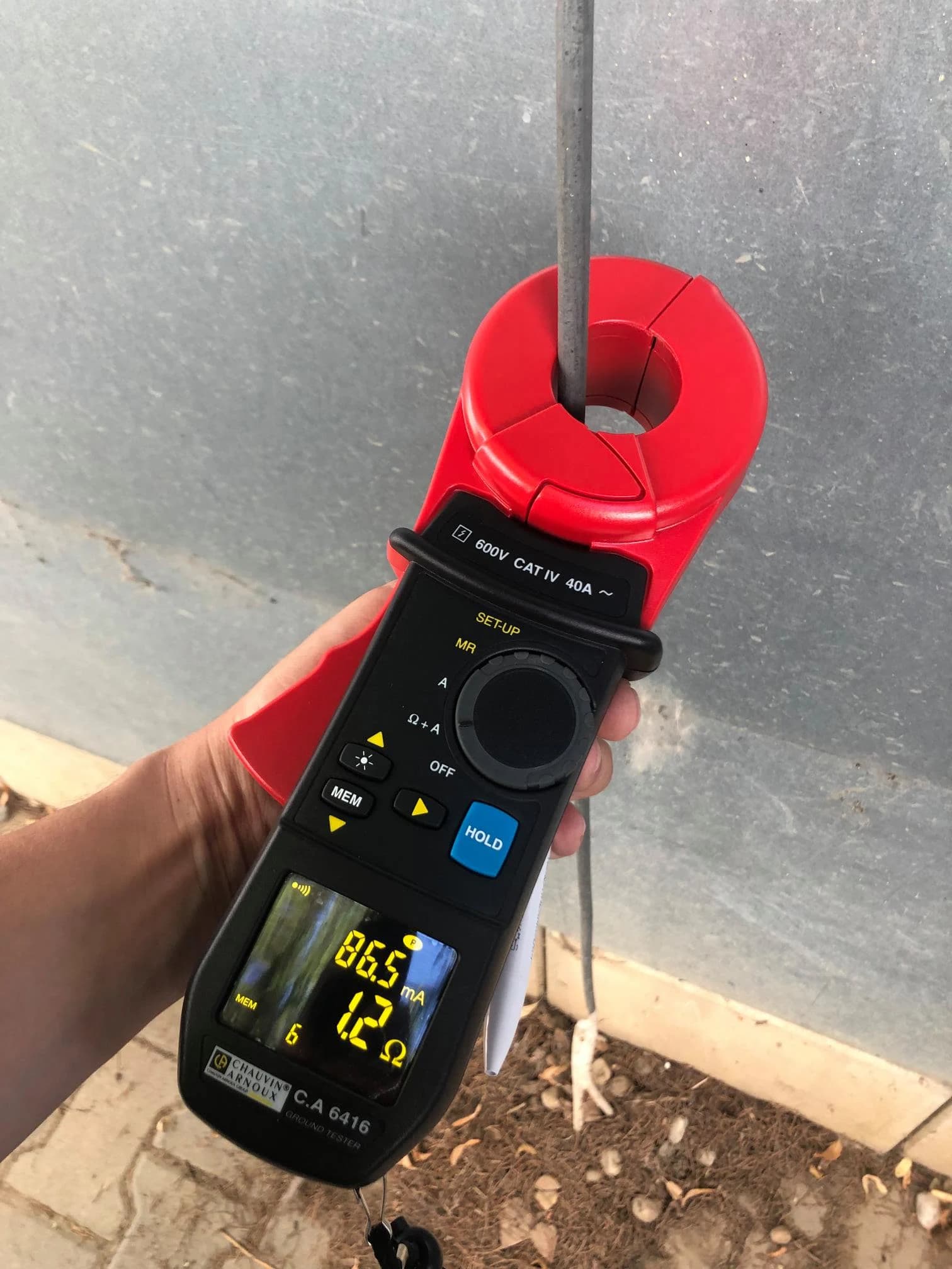 Meranie uzemnenia – Chauvin Arnoux C.A 6416 Ground Tester, revízna činnosť TIMM Slovakia Trenčín. ALCO.SK.