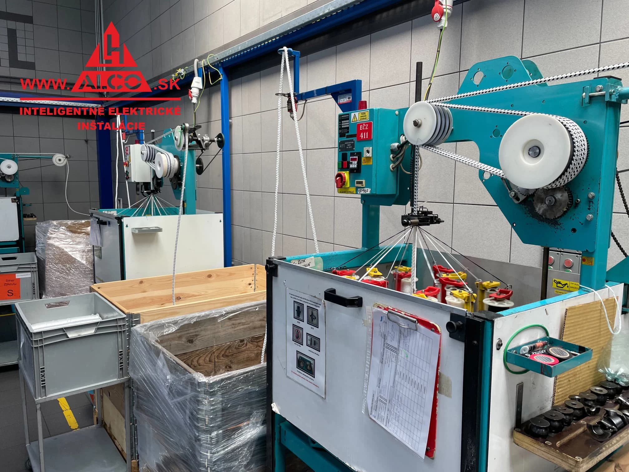 Revízia elektrických zariadení v prevádzke – stroje v priestoroch TIMM Slovakia, Trenčín. ALCO.SK.