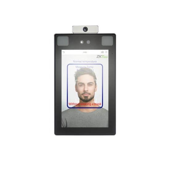 IP prístupová jednotka s biometrickým snímačom tváre, meraním teploty a detekciou rúška – normálna teplota, bez rúška. ALCO.SK.