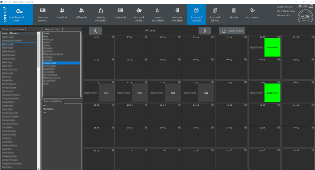 Entry Edo3 – plánovací kalendár, pracovné zmeny a šablóny. ALCO.SK.