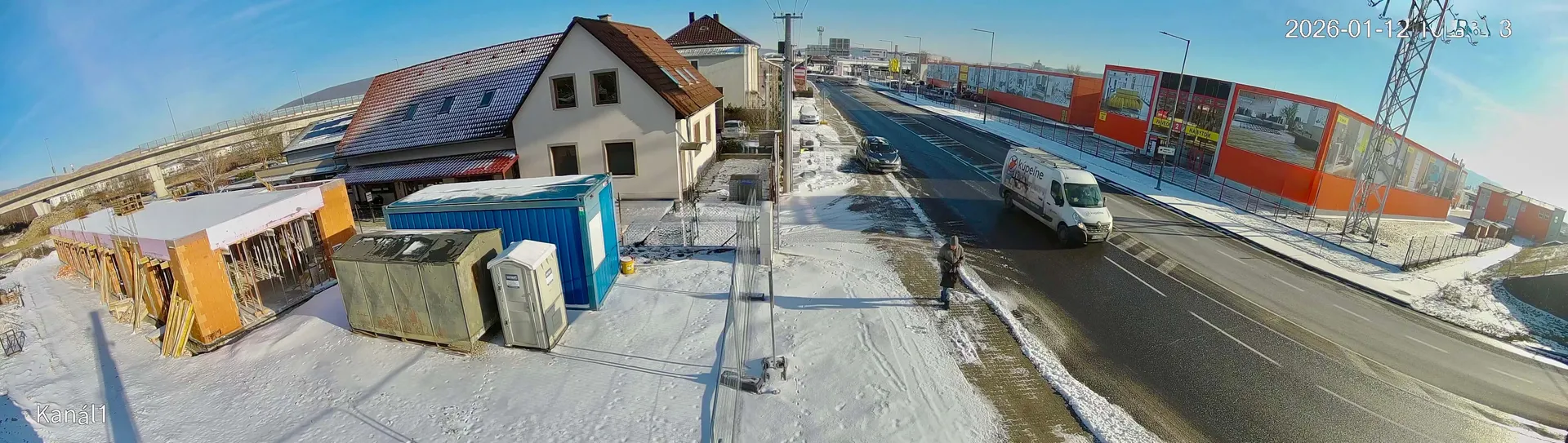 Záber cez deň – 180° panoráma, kamerový systém ALCO.SK
